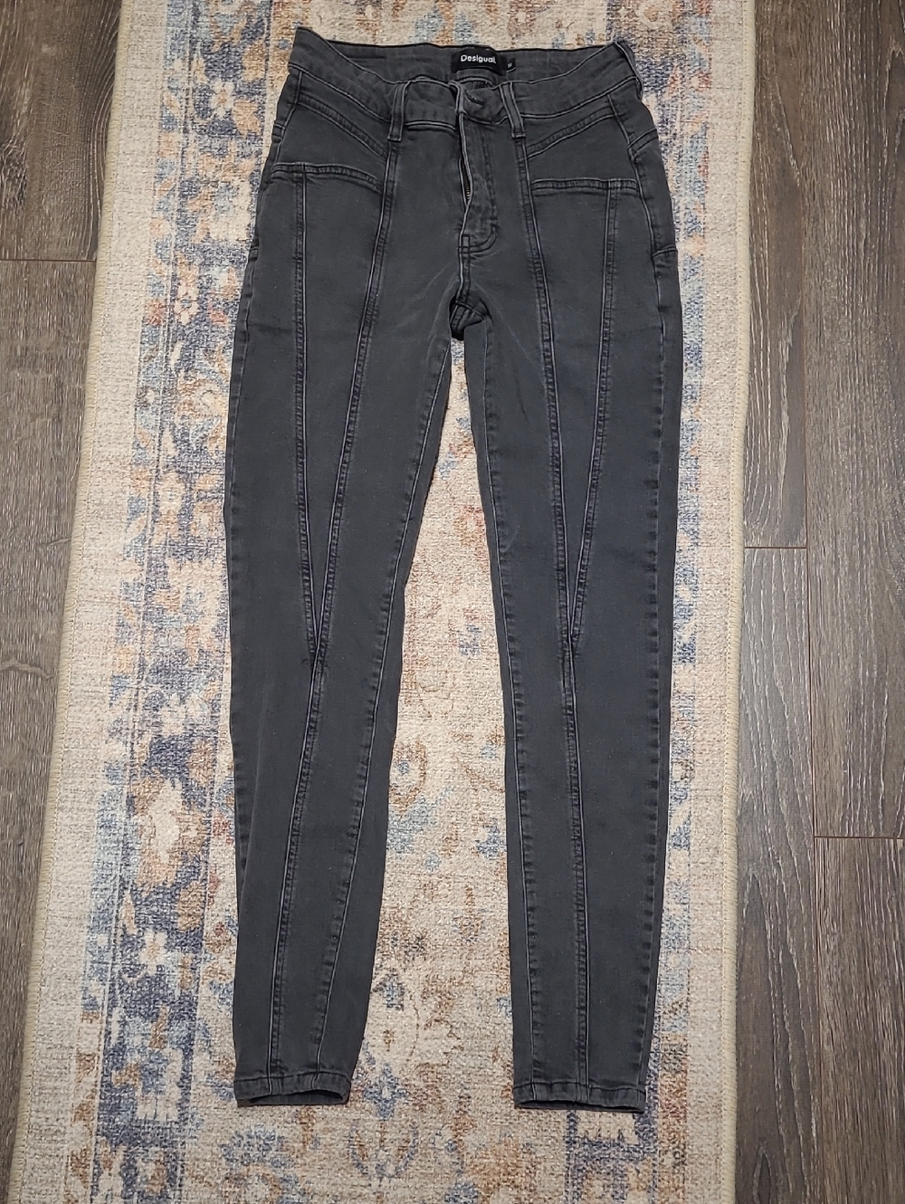 Desigual Womens Charcoal Push Up Skinny Jean